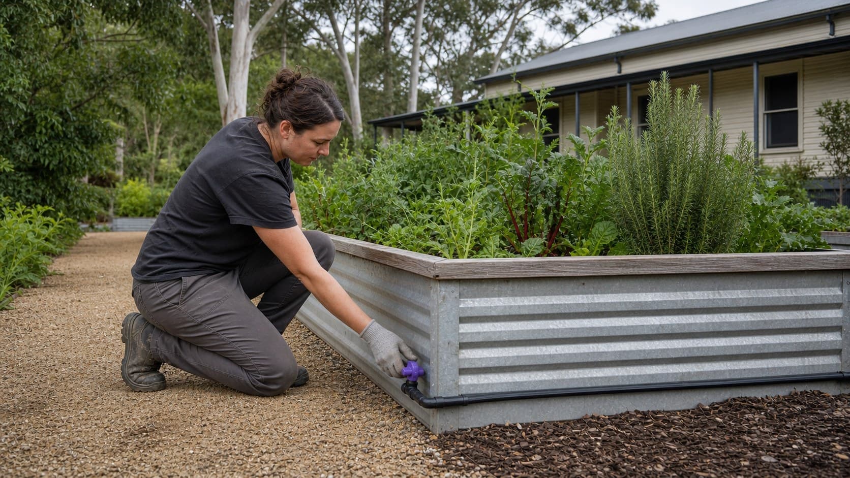 Landcare workers planting tube stock on a coastal reserve